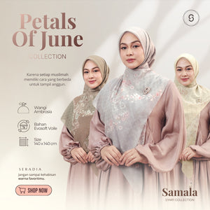 Seradia Hijab Segi Empat Samala - Syar'i Collection Petals of June