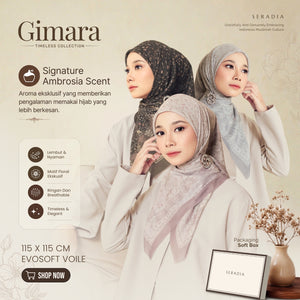 Seradia Hijab - Segi Empat Motif Gimara - Timeless Collection