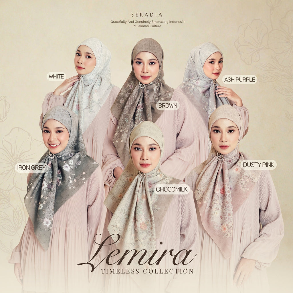 Seradia Hijab - Segi Empat Motif Lemira - Timeless Collection